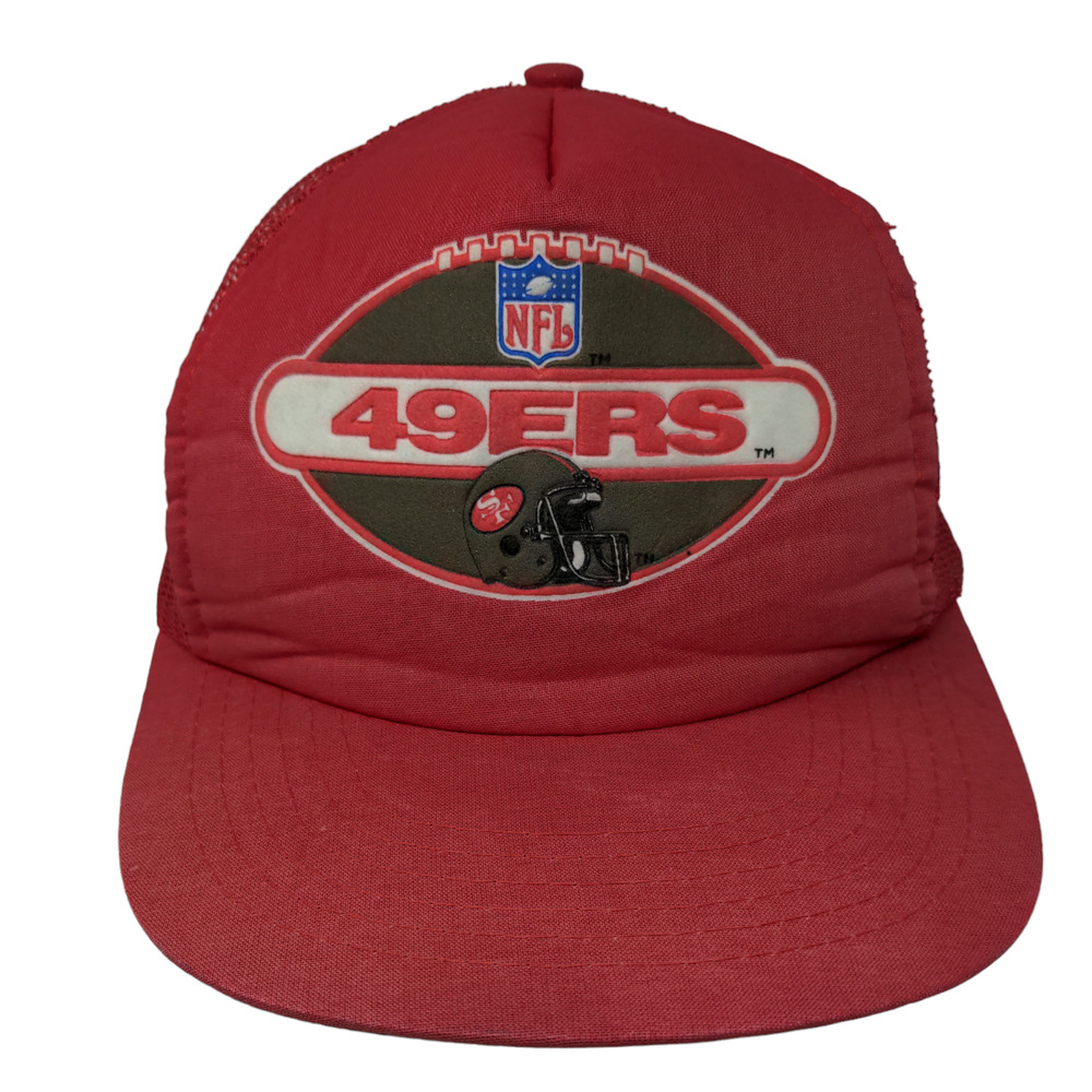 Drew Pearson Men's San Francisco 49'ers Snapback Mesh Back Hat Red OSFA Vintage